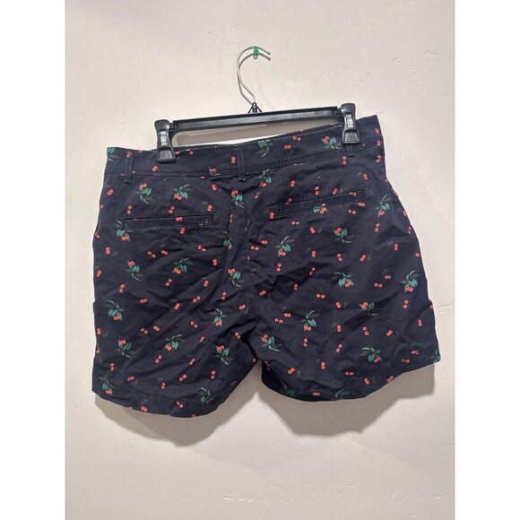 Banana Republic Factory Blue Cherry Print Shorts Size 6 - Picture 2 of 3